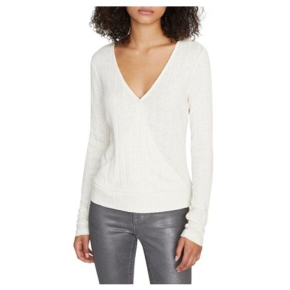 Size Medium Sanctuary Polina Ribbed Wrap Top - Picture 1 of 1